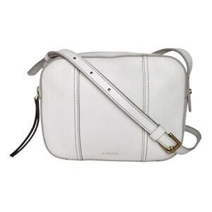 Fossil Gemma Camera Bag Coconut White Pebbled Leather Crossbody Purse